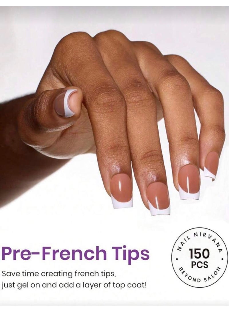 Shein Jelly Artificial Nails with White Tips 150pcs Multicolor - Image 3